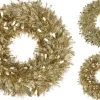 Geen merknaam Kerstkransen>Kerstkrans Van Lametta 50 Cm - Deurkrans Goud - Kerstversiering Buiten - Kerstdecoratie - Assorti - Oud En Nieuw Decoratie