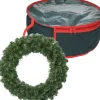 Decoris Kerstkransen>Kerstkrans/Dennenkrans - Groen - D35 Cm - Incl. Opbergtas