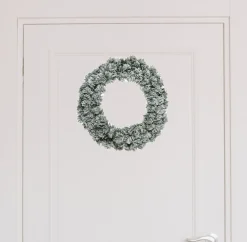 Decoris Kerstkransen>Kerstkrans/Dennenkrans - Groen - Kunstsneeuw - D40 Cm - Kerstkransen