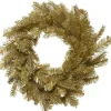 Decoris Kerstkransen>Kerstkrans/Dennenkrans Goud Glitter 50 Cm - Dennenkransen/Deurkransen