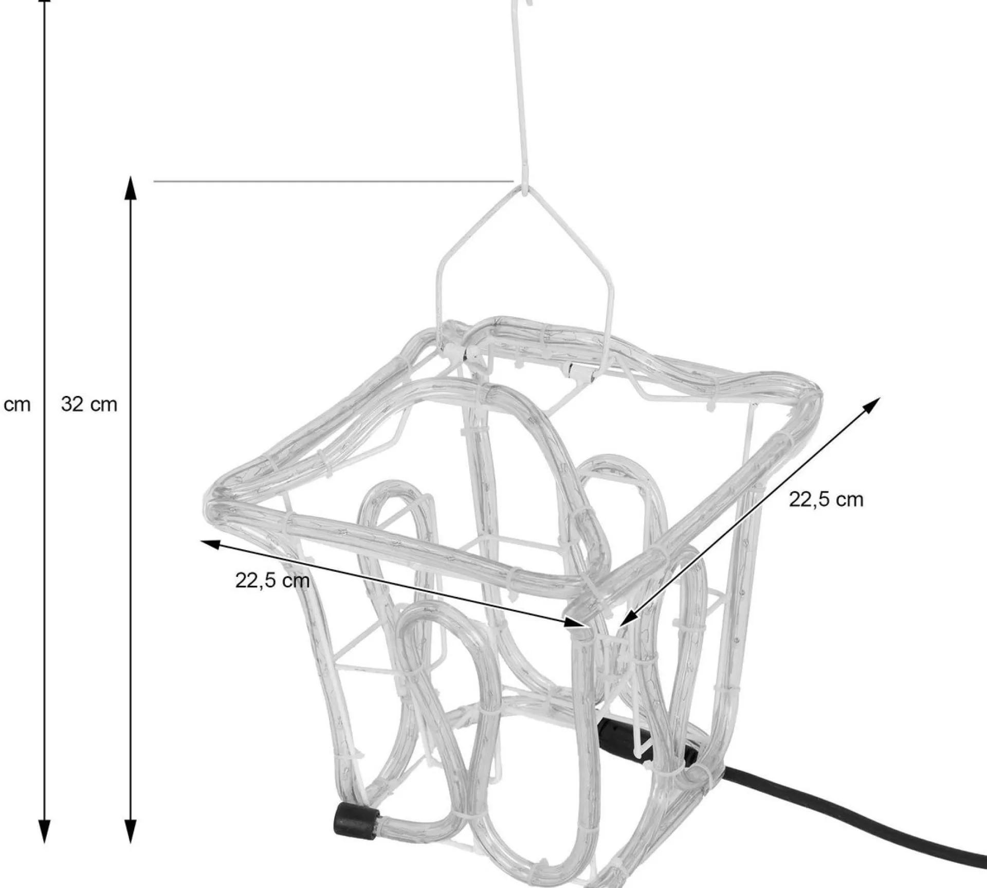 ecd-Germany Kerstlantaarn - Slangverlichting - 25Cm Hoog Store