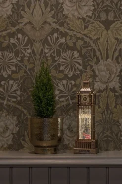 Konst Smide Kerstlantaarn Voor Binnen – Big Ben Met Bus En Kerstboom - Warm Wit – 38Cm - Sneeuwlantaarn - Kerstverlichting Op Usb & Batterijen Incl. Timer New