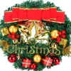 Selwo Kerstkransen>Kerstmis, 30Cm Kerstkrans Delicate Kerstdecoratiekrans, Kerstkrans Voor Deur Met Bal, Strik En Bellen, Kerstkrans Voordeur, Dennenkrans Voor Deurraamornament