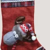 Merkloos Kerstsokken>Kerstsok - Christmas Stocking - Rood Met Eland - 45 Cm