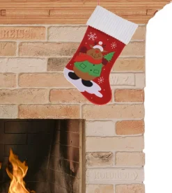 Merkloos Kerstsokken>Kerstsok - Rood - H46 Cm - Polyester - Met Rendier