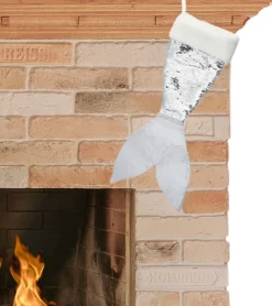 Merkloos Kerstsokken>Kerstsok - Zeemeermin Staart H45 Cm - Polyester