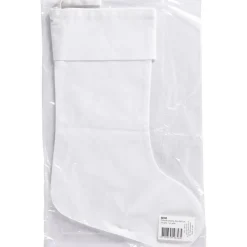 Creative Kerstsokken>Kerstsok Creotime 40Cm Wit