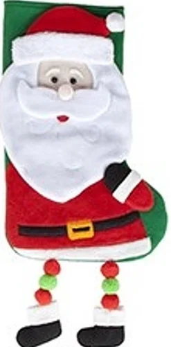 Merkloos Kerstsokken>Kerstsok "Kerstman" Met Hangende Benen 42 Cm