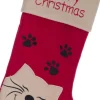 Cosyu0026Trendy Kerstsokken>Kerstsok Rood Voor De Kat/Poes 19 Cm - Kerstversiering/Kerstdecoratie Kerstsokken Voor Huisdieren