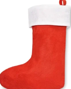 Merkloos Kerstsokken>Kerstsok Vilt-Rood-One Size