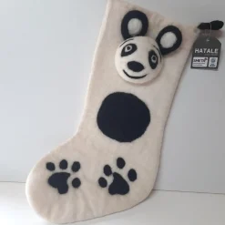 eigen Kerstsokken>Kerstsok Xl Panda Beer Fairtrade En Handgemaakt In Peru