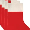 Henbrandt Kerstsokken>Kerstsokken - Rood - 4 Stuks - 41 Cm - 20 X 41 Cm - Polyester