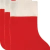 Henbrandt Kerstsokken>Kerstsokken - Rood - 3 Stuks - 41 Cm - 20 X 41 Cm - Polyester
