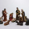 Merkloos Kerststallen>Kerststal - 30 Cm Kerstfiguren - 11 Beeldjes - Kerstdecoratie - Maria - Jesus - Joseph - Wijze Mannen - Dieren - Bijbel - Polystone
