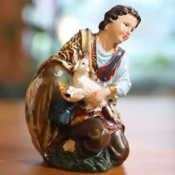 Merkloos Kerststallen>Kerststal - 30 Cm Kerstfiguren - 11 Beeldjes - Kerstdecoratie - Maria - Jesus - Joseph - Wijze Mannen - Dieren - Bijbel - Polystone