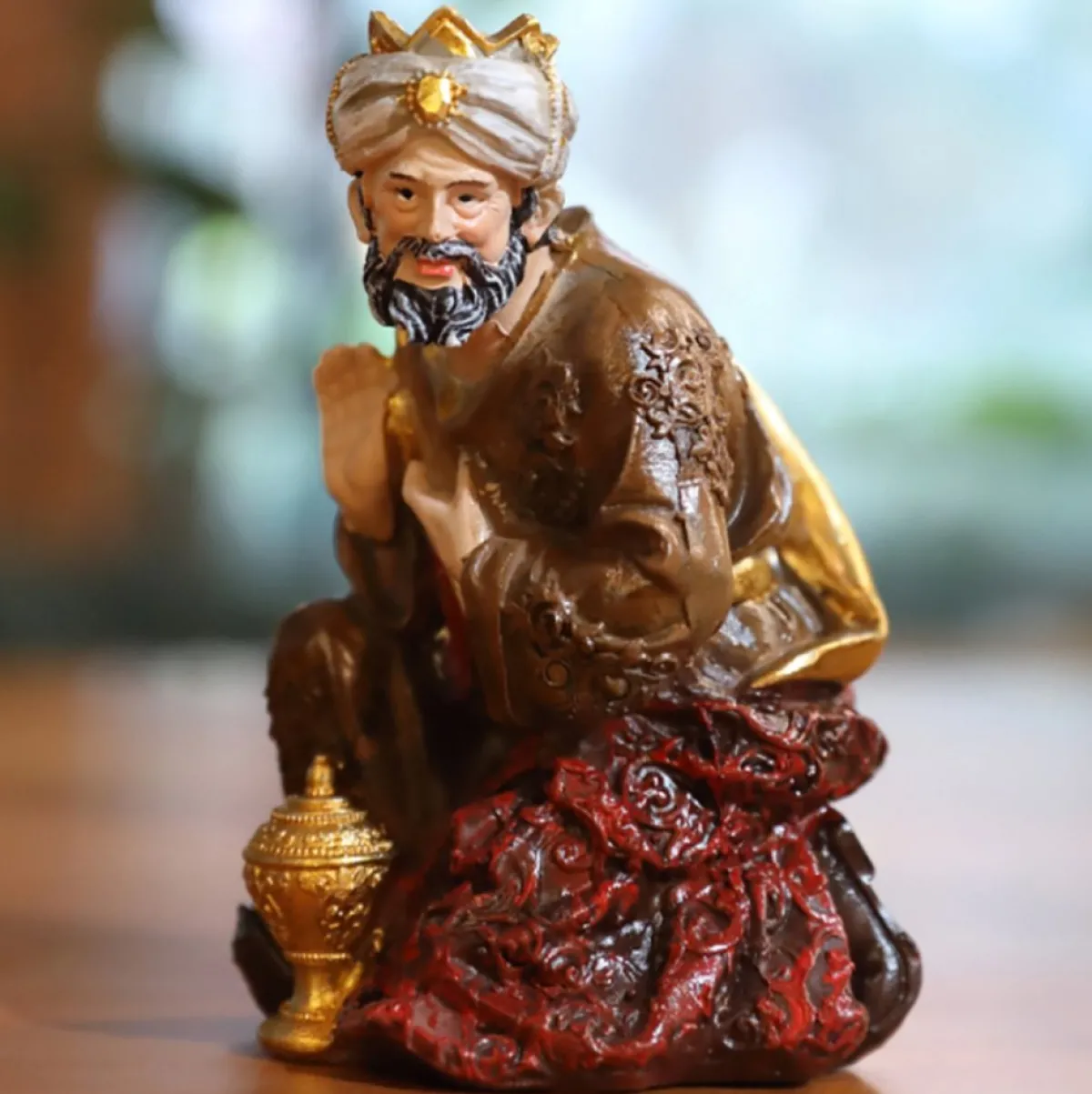 Merkloos Kerststallen>Kerststal - 30 Cm Kerstfiguren - 11 Beeldjes - Kerstdecoratie - Maria - Jesus - Joseph - Wijze Mannen - Dieren - Bijbel - Polystone