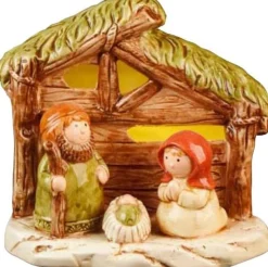 Merkloos Kerststallen>Kerststal Dolomiet Met Led Verlichting