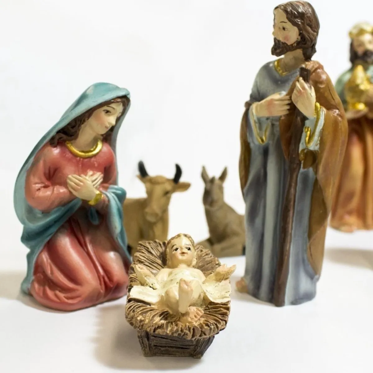 Nampook Kerststallen>Kerststal Figuren - Kerstgroep - Kerstbeeldjes Voor Kerststal - H=10Cm - Set Van 9 Stuks