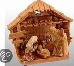 Goudman Kerststallen>Kerststal Glanzend Bruin Inkl. Figuren