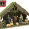 Bouwman Kerststallen>Kerststal Hout Met 10 Figuren (5528)