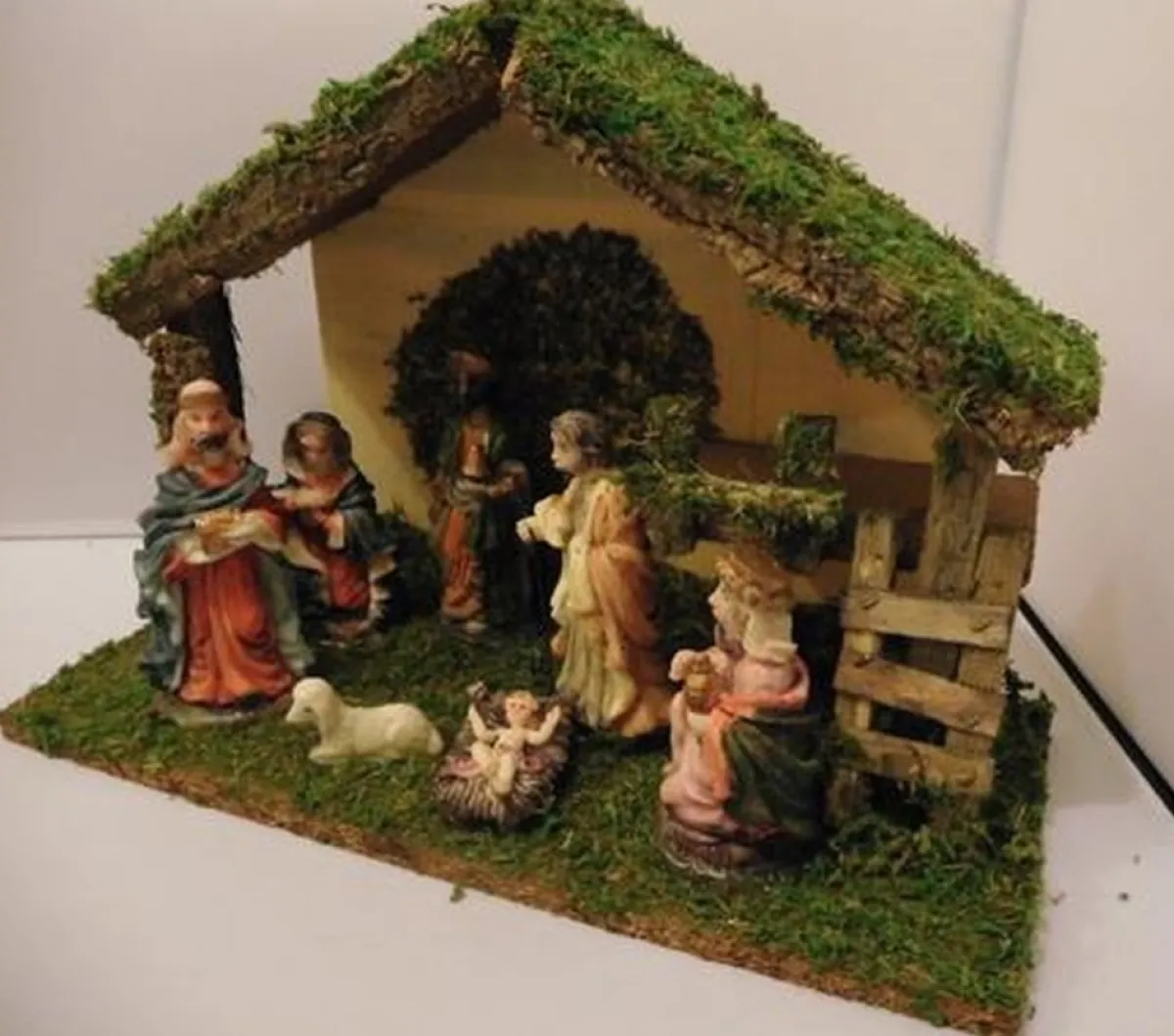 Bouwman Kerststallen>Kerststal Hout Met 7 Figuren (6339)