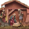 Merkloos Kerststallen>Kerststal Met 8 Figuren 40 Cm