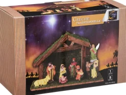 Feeric lights u0026 Christmas Kerststallen>Kerststal Met 8 Kerstfiguren - 20 Cm - Porselein