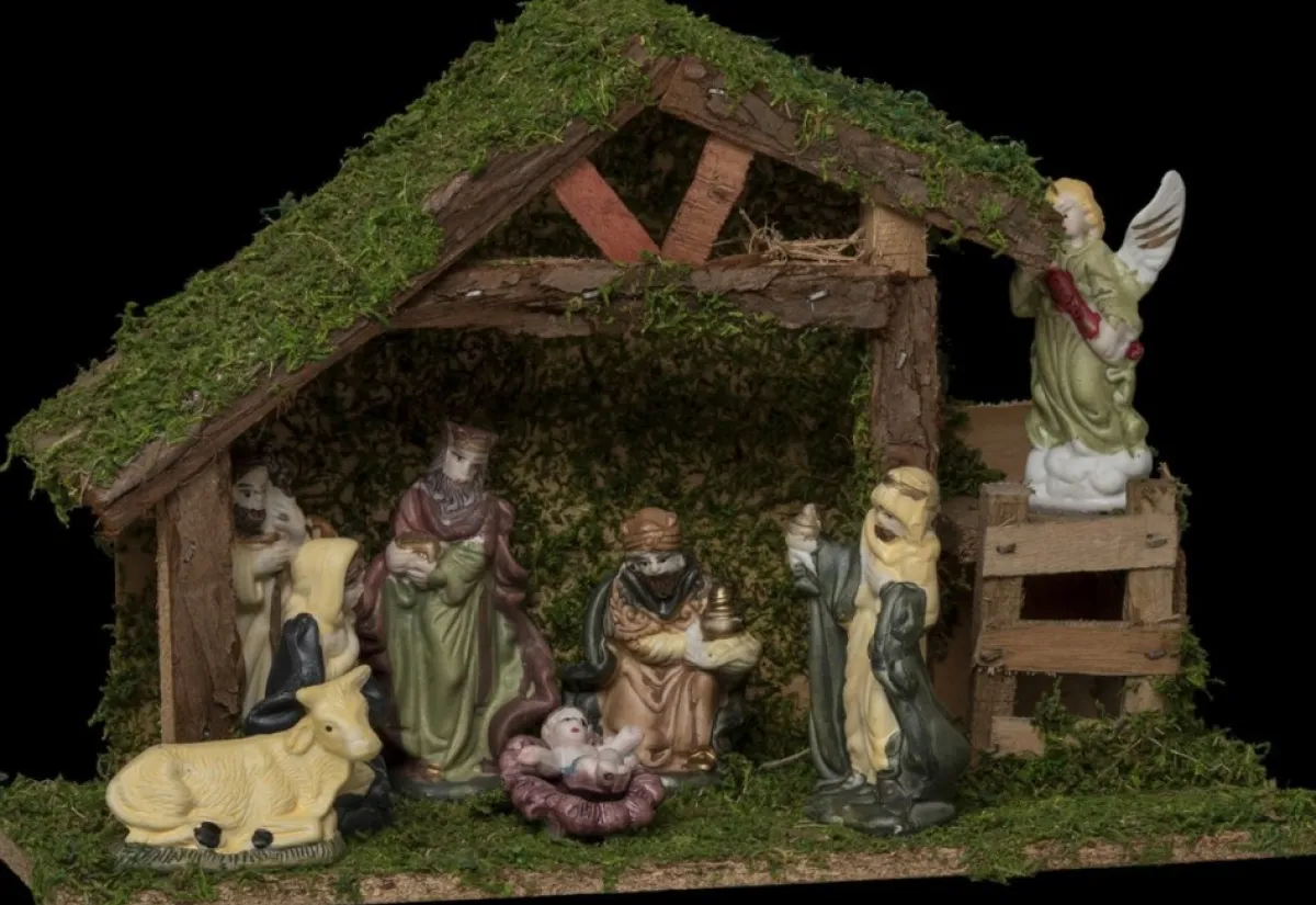 Feeric lights u0026 Christmas Kerststallen>Kerststal Met 8 Kerstfiguren - 20 Cm - Porselein