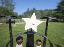 Wereldbeeld Kerststallen>Kerststalletje, Kerstbeelden In Steen En Metaal, Handgemaakt In Zimbabwe, 20X15X11 Cm