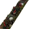 WDMT Kerststukjes>Kerststuk Theelicht Houder - Red Berry | 45 Cm / 2L | Decoratief Kerststuk Gemaakt Uit Natuurlijke Materialen En Voorzien Van Twee Waxinehouders | Rood