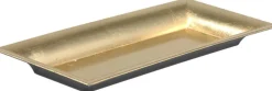 Othmar Decorations Kerststukjes>Kerststukje Dienblad/Bakje - Goud - 28 X 12 Cm - Kunststof - Rechthoekig