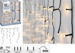 Merkloos Kerstverlichting - Ijspegel - Lichtgordijn - 6 Meter - Ijspegel - 180 Led's Voor Binnen & Buiten Best