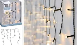 Merkloos Kerstverlichting - Ijspegel - Lichtgordijn - 6 Meter - Ijspegel - 180 Led's Voor Binnen & Buiten Best