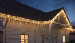 Merkloos Kerstverlichting - Ijspegel - Lichtgordijn - 12 Meter - Ijspegel - 360 Led's - Warm Wit - Voor Binnen & Buiten Shop