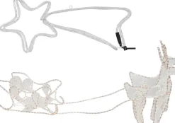 Ways Kerstverlichting - Kerst Bundel - 3D Rendier Met Slee 2 Meter & Kerst Ster 144 Led's New