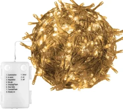 Trend24 Kerstverlichting - Sfeerverlichting - Kerstverlichting Buiten - Kerstverlichting Binnen - Kerstversiering - Feestverlichting - Lichtsnoer - Lichtsnoer Buiten - Voor Binnen En Buiten - Op Batterij - 10 M - Warm Wit Best