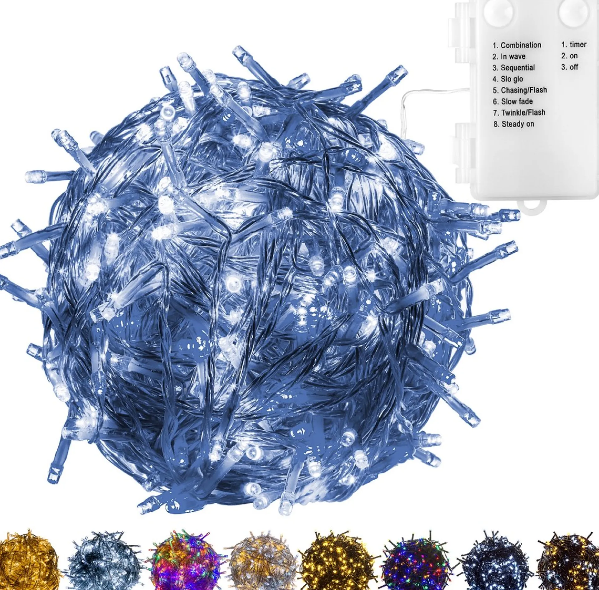 Trend24 Kerstverlichting - Sfeerverlichting - Kerstverlichting Buiten - Kerstverlichting Binnen - Kerstversiering - Feestverlichting - Lichtsnoer - Lichtsnoer Buiten - Voor Binnen En Buiten - Op Batterij - 10 M - Koud Wit Discount