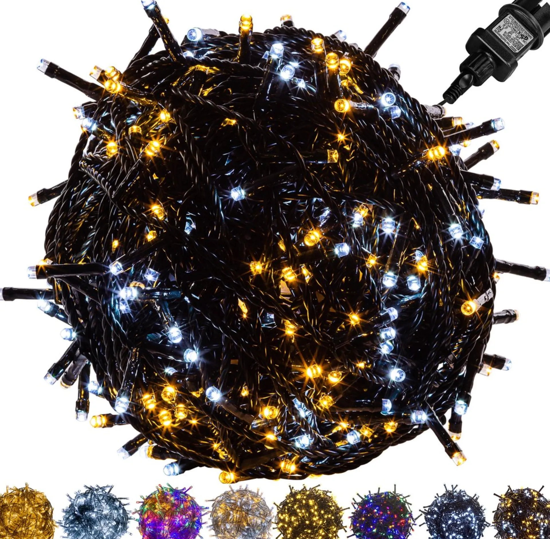 Trend24 Kerstverlichting - Sfeerverlichting - Kerstverlichting Buiten - Kerstverlichting Binnen - Kerstversiering - Feestverlichting - Lichtsnoer - Lichtsnoer Buiten - Voor Binnen En Buiten - 60 M - Warm Koud Outlet