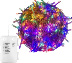 Trend24 Kerstverlichting - Sfeerverlichting - Kerstverlichting Buiten - Kerstverlichting Binnen - Kerstversiering - Feestverlichting - Lichtsnoer - Lichtsnoer Buiten - Voor Binnen En Buiten - Op Batterij - 10 M - Veelkleurig Shop