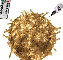 Trend24 Kerstverlichting - Sfeerverlichting - Kerstverlichting Buiten - Kerstverlichting Binnen - Kerstversiering - Feestverlichting - Lichtsnoer - Lichtsnoer Buiten - Voor Binnen En Buiten - Met Afstandsbediening - 40 M - Warm Wit Shop