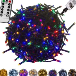 Trend24 Kerstverlichting - Sfeerverlichting - Kerstverlichting Buiten - Kerstverlichting Binnen - Kerstversiering - Feestverlichting - Lichtsnoer - Lichtsnoer Buiten - Voor Binnen En Buiten - Met Afstandsbediening - 5 M - Veelkleurig Hot