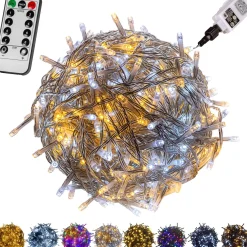 Trend24 Kerstverlichting - Sfeerverlichting - Kerstverlichting Buiten - Kerstverlichting Binnen - Kerstversiering - Feestverlichting - Lichtsnoer - Lichtsnoer Buiten - Voor Binnen En Buiten - Met Afstandsbediening - 20 M - Warm Koud Best Sale