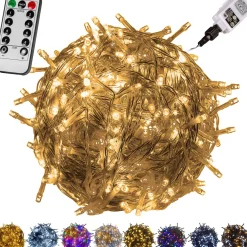 Trend24 Kerstverlichting - Sfeerverlichting - Kerstverlichting Buiten - Kerstverlichting Binnen - Kerstversiering - Feestverlichting - Lichtsnoer - Lichtsnoer Buiten - Voor Binnen En Buiten - Met Afstandsbediening - 5 M - Warm Wit Cheap
