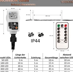 Trend24 Kerstverlichting - Sfeerverlichting - Kerstverlichting Buiten - Kerstverlichting Binnen - Kerstversiering - Feestverlichting - Lichtsnoer - Lichtsnoer Buiten - Voor Binnen En Buiten - Met Afstandsbediening - 5 M - Warm Wit Cheap