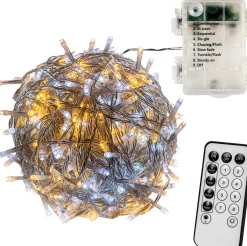 Trend24 Kerstverlichting - Sfeerverlichting - Kerstverlichting Buiten - Kerstverlichting Binnen - Kerstversiering - Feestverlichting - Lichtsnoer - Lichtsnoer Buiten - Voor Binnen En Buiten - Op Batterij - Met Afstandsbediening - 10 M - Warm Koud Shop