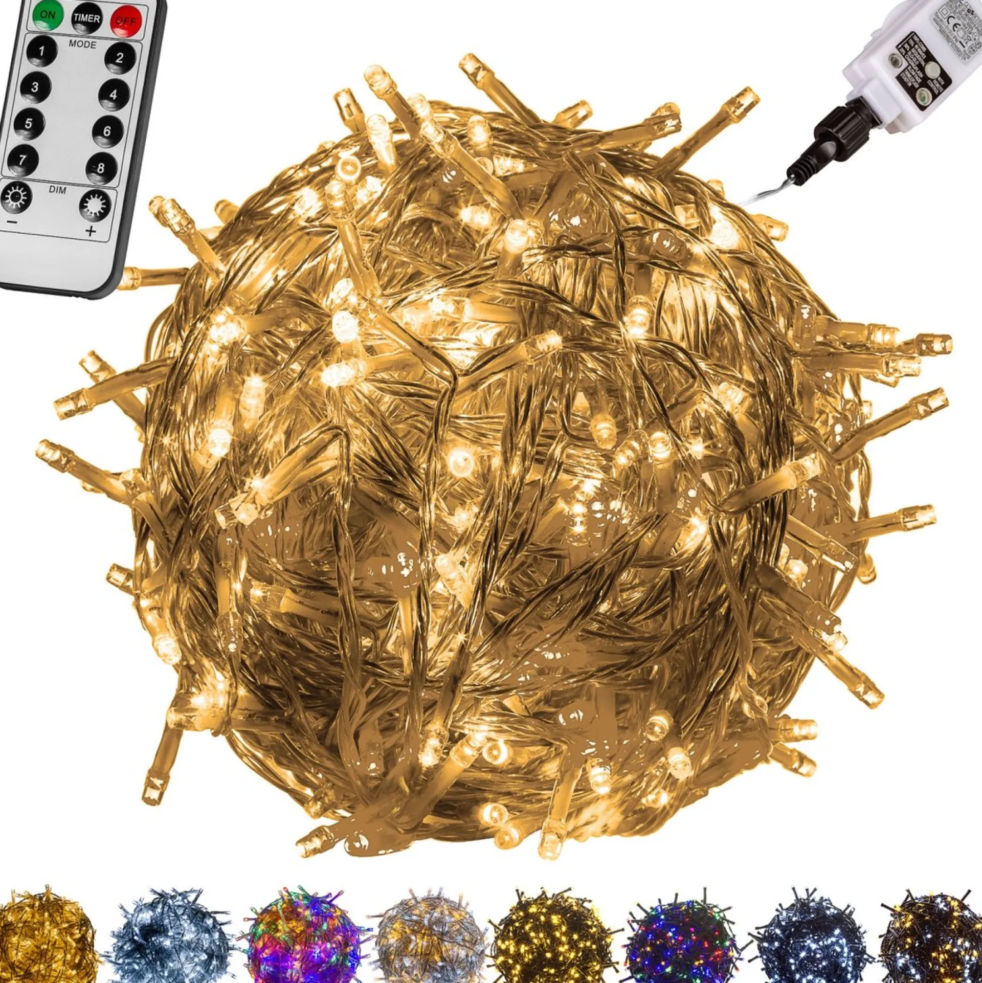 Trend24 Kerstverlichting - Sfeerverlichting - Kerstverlichting Buiten - Kerstverlichting Binnen - Kerstversiering - Feestverlichting - Lichtsnoer - Lichtsnoer Buiten - Voor Binnen En Buiten - Met Afstandsbediening - 20 M - Warm Wit Shop
