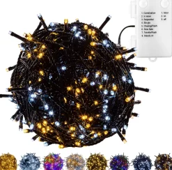 Trend24 Kerstverlichting - Sfeerverlichting - Kerstverlichting Buiten - Kerstverlichting Binnen - Kerstversiering - Feestverlichting - Lichtsnoer - Lichtsnoer Buiten - Voor Binnen En Buiten - Op Batterij - 20 M - Warm Koud Best