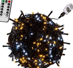 Trend24 Kerstverlichting - Sfeerverlichting - Kerstverlichting Buiten - Kerstverlichting Binnen - Kerstversiering - Feestverlichting - Lichtsnoer - Lichtsnoer Buiten - Voor Binnen En Buiten - Met Afstandsbediening - 20 M - Warm Koud Store