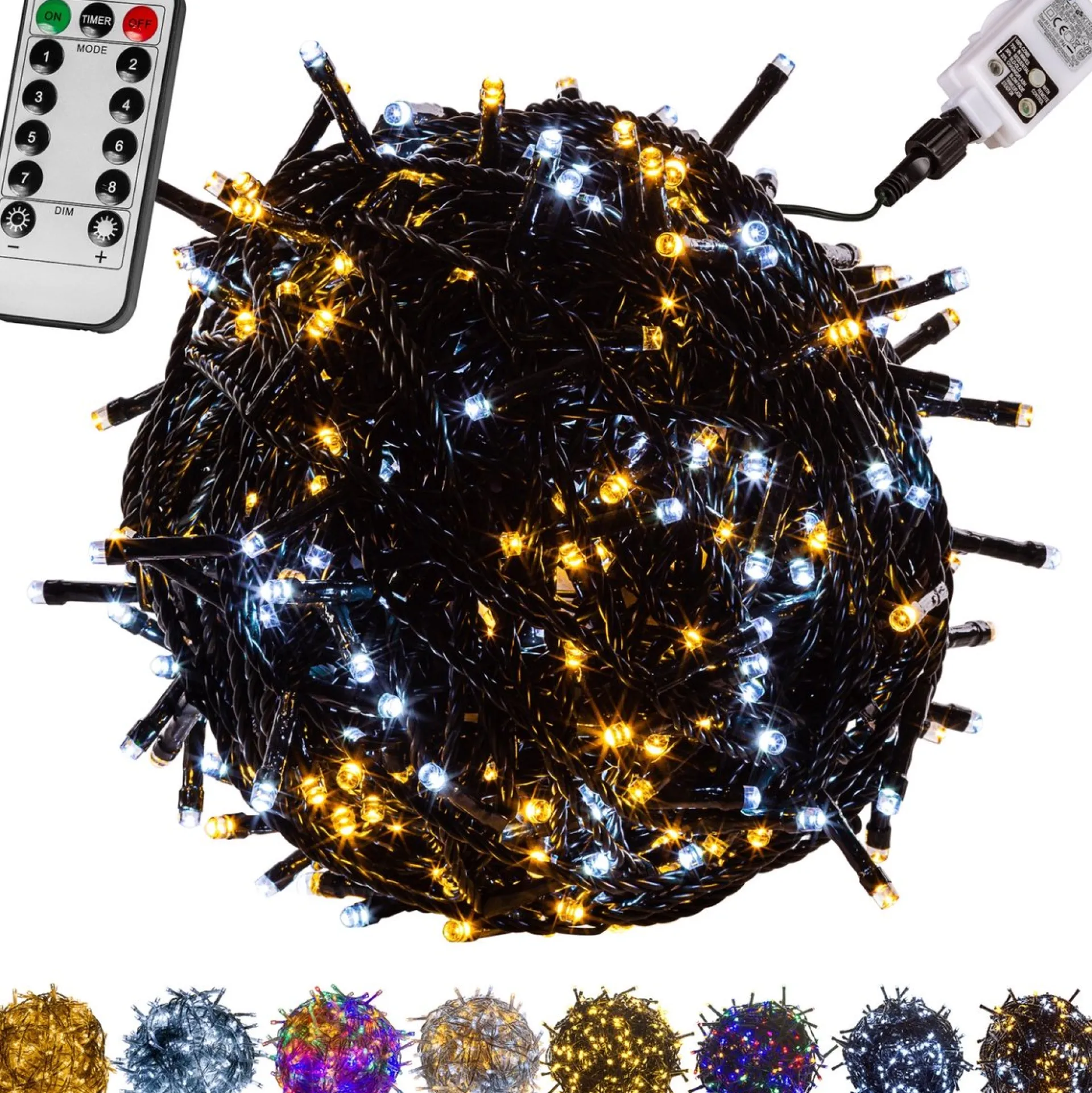 Trend24 Kerstverlichting - Sfeerverlichting - Kerstverlichting Buiten - Kerstverlichting Binnen - Kerstversiering - Feestverlichting - Lichtsnoer - Lichtsnoer Buiten - Voor Binnen En Buiten - Met Afstandsbediening - 20 M - Warm Koud Store