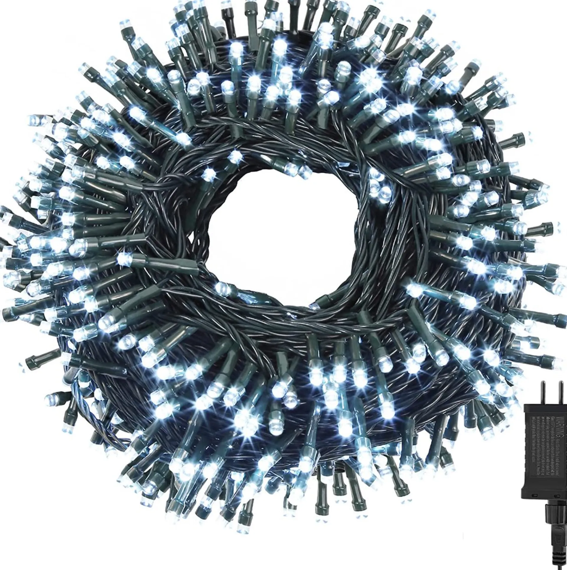 discountershop Kerstverlichting Buiten 25 Meter 1250 Led - Wit - Lichtsnoer Nano Koperdraad - Ip44 Stekker Met Timerfunctie - Kerstboomverlichting - Geschikt Voor Binnen En Buiten - Kerstverlichting Led Hot